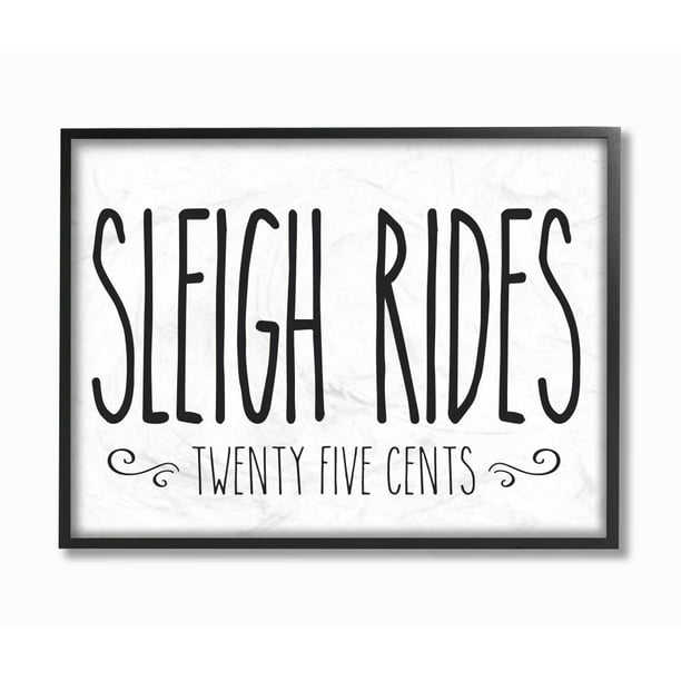 16 x 20 Multi-Color Stupell Industries Sleigh Rides Vintage Christman Sign Black Framed Wall Art 16 x 20 Multi-Color Stupell Industries Sleigh Rides Vintage Christman Sign Black Framed Wall Art